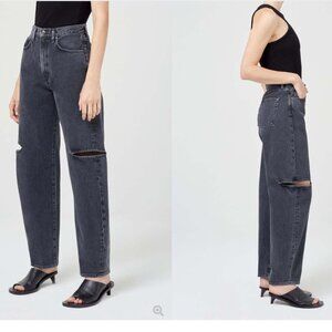 {Agolde} Sanna Slice High Rise Jeans | Percolate Black ~ Size 28